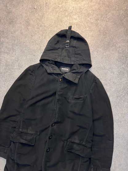 Zucca Double Layered Buckled Hooded Parka Jacket