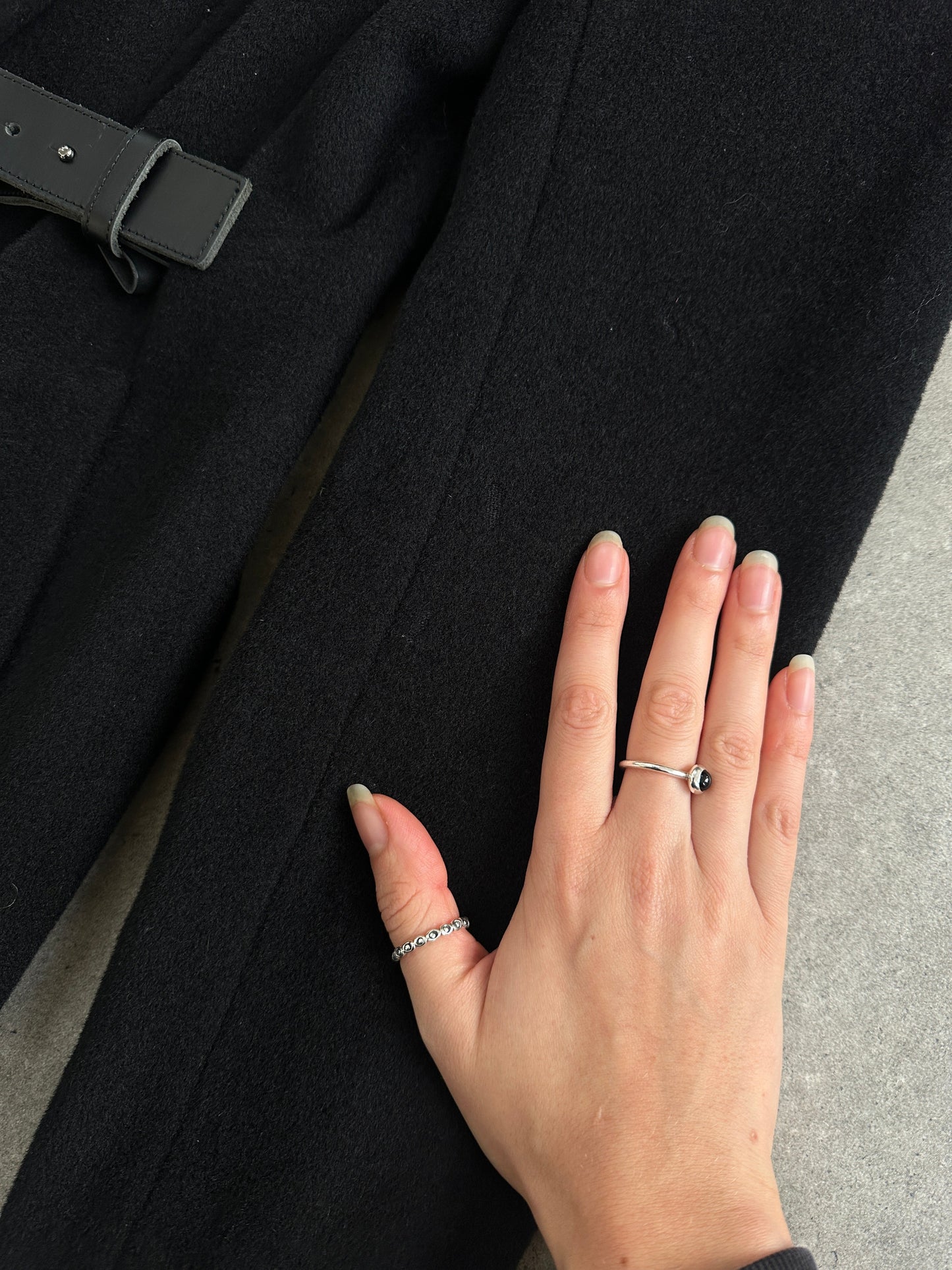 L.K. Bennett Pure Wool Minimal Wrap Coat - M