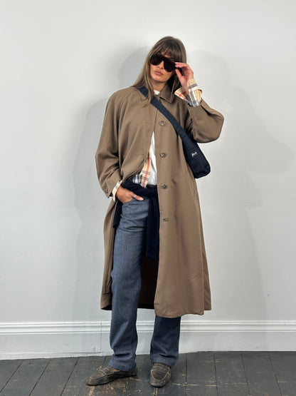 London Fog 1990s Wool Trench Coat - L