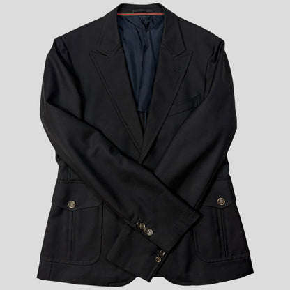 Gucci by Tom Ford 00’s Crest Button Wool Dinner Jacket - IT54 | Default Title, Black