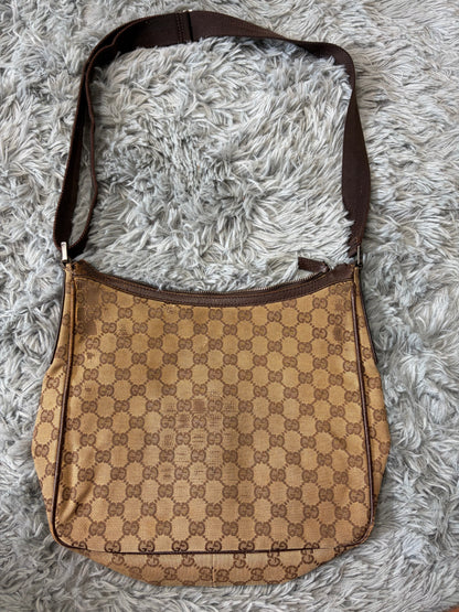 Gucci GG Monogram Brown Canvas Satchel Crossbody Bag | O/S, Multicoloured