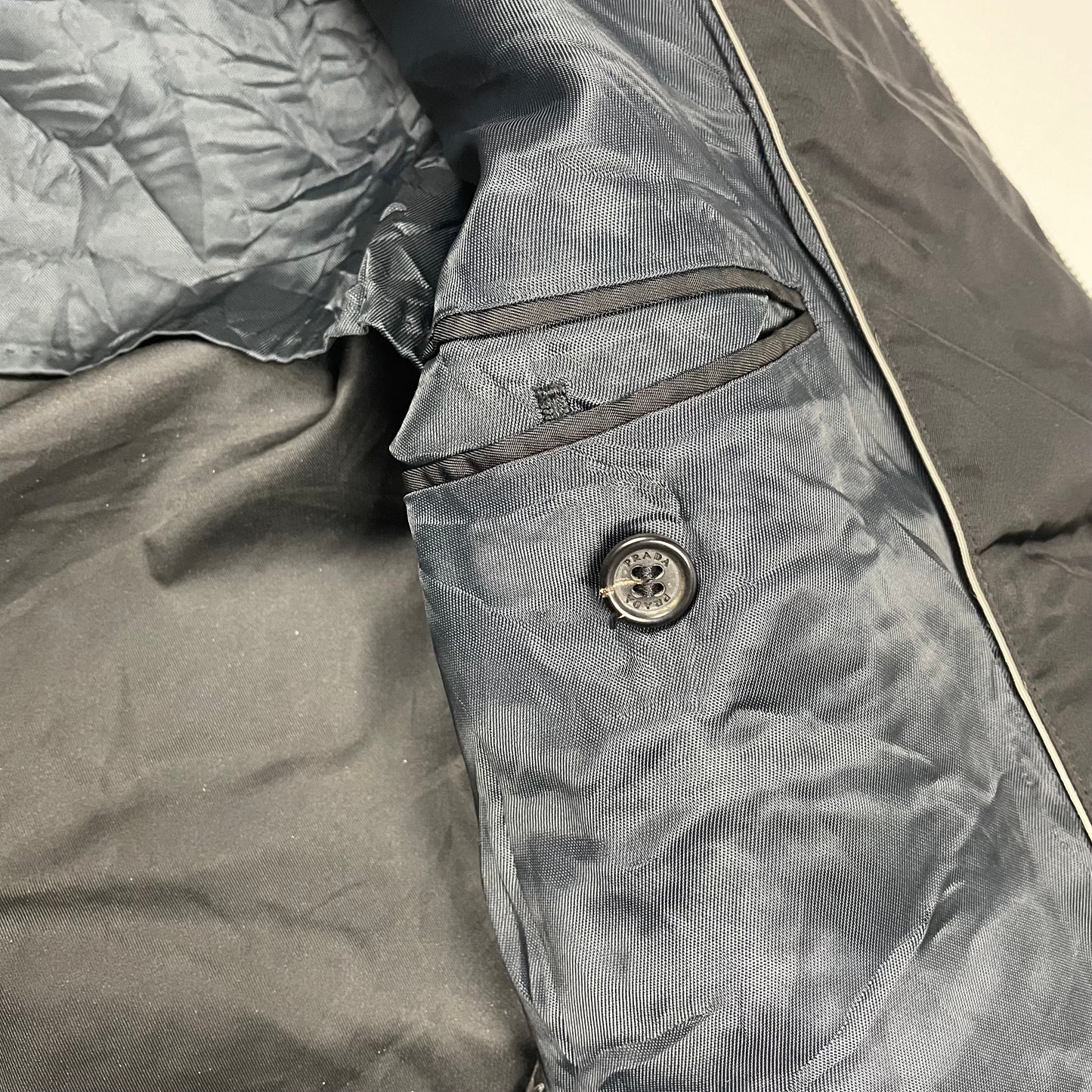Prada Nylon Work Jacket, Size Large | O/S, Black
