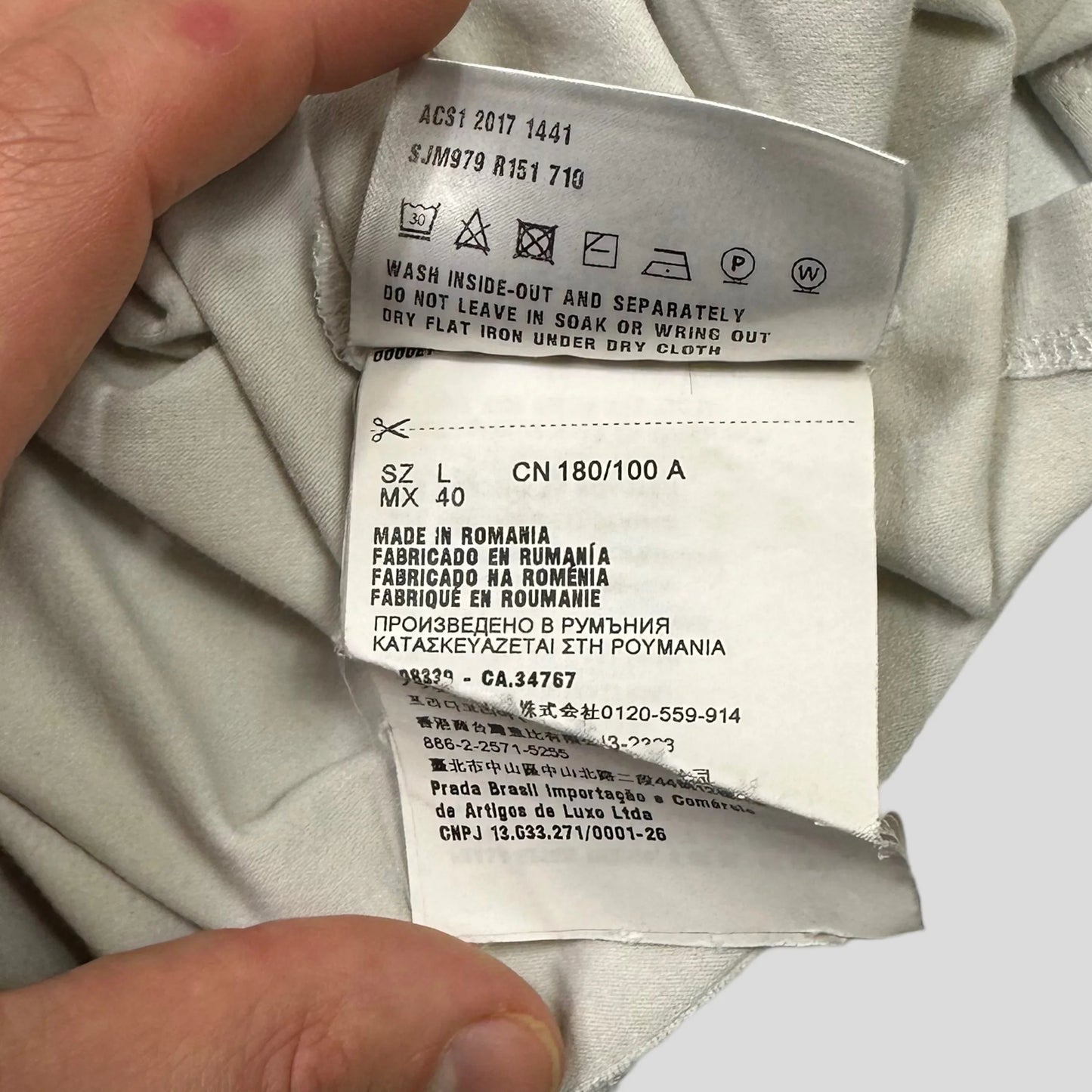 Prada Milano 2017 Nylon Pocket T-shirt - M/L