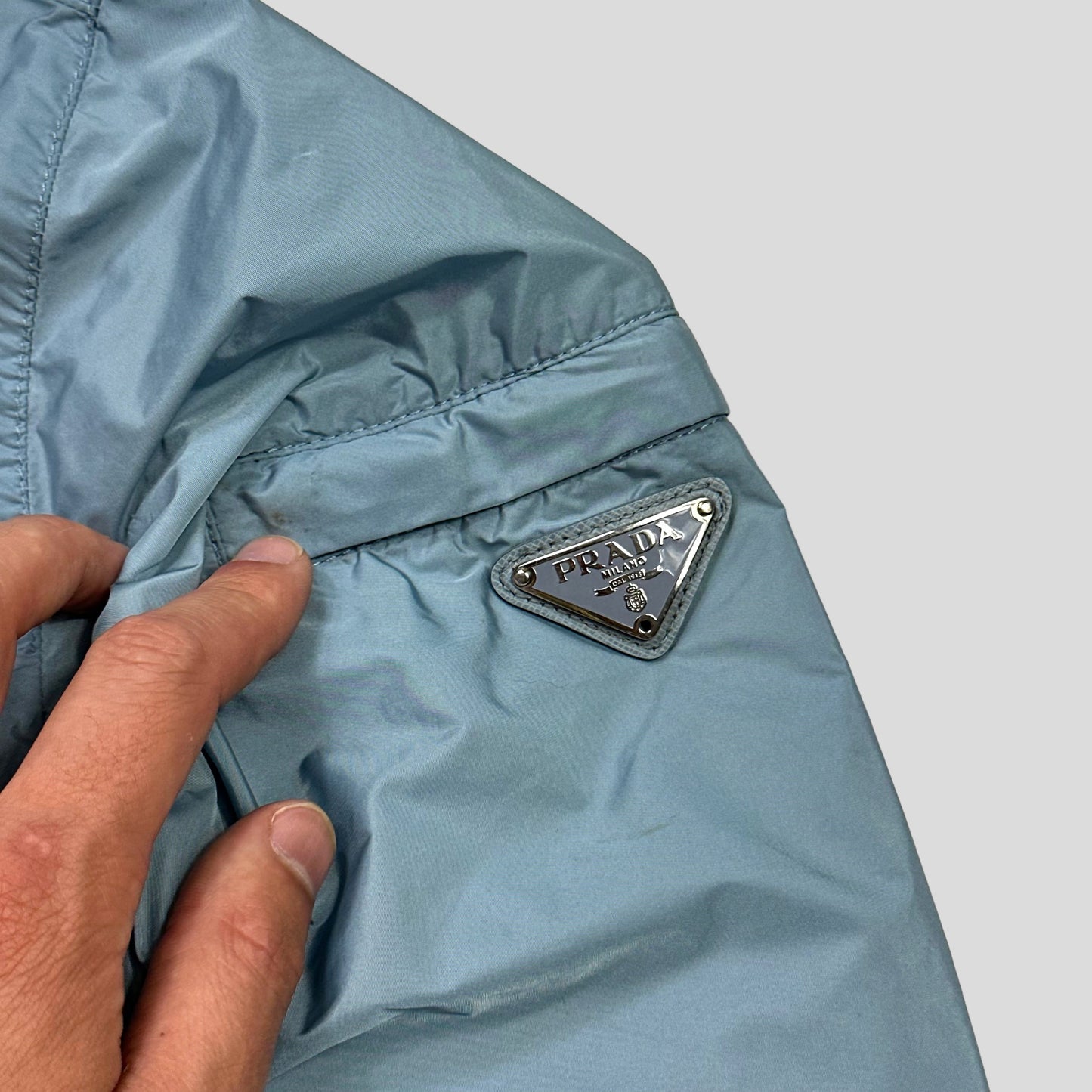 Prada Milano 2014 Baby Blue Nylon Windbreaker - S