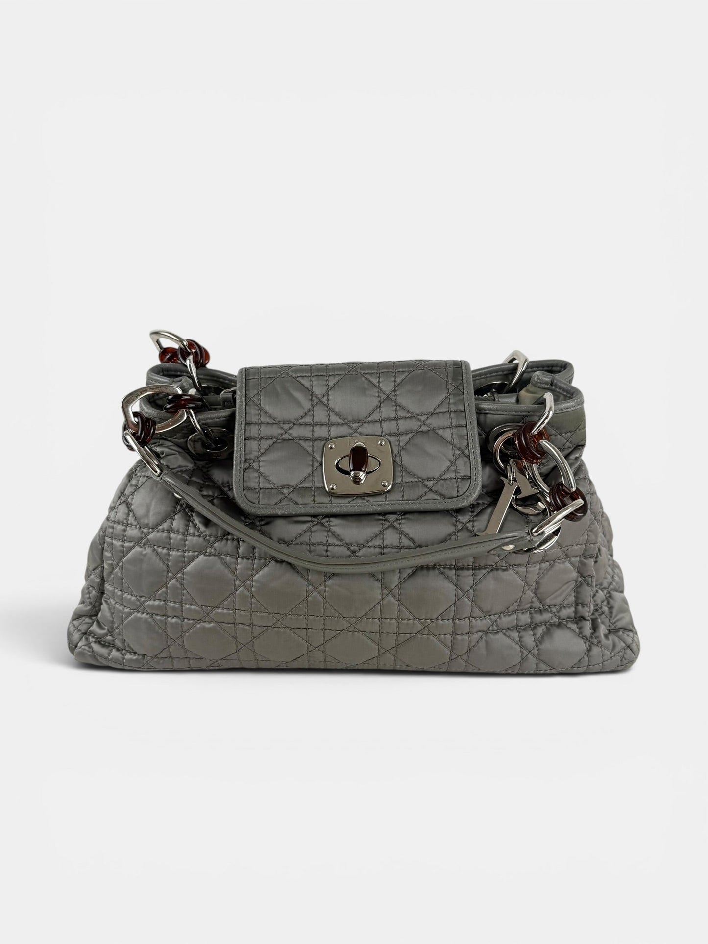 2009 Christian Dior Charming Lock Grey Handbag | O/S, Grey