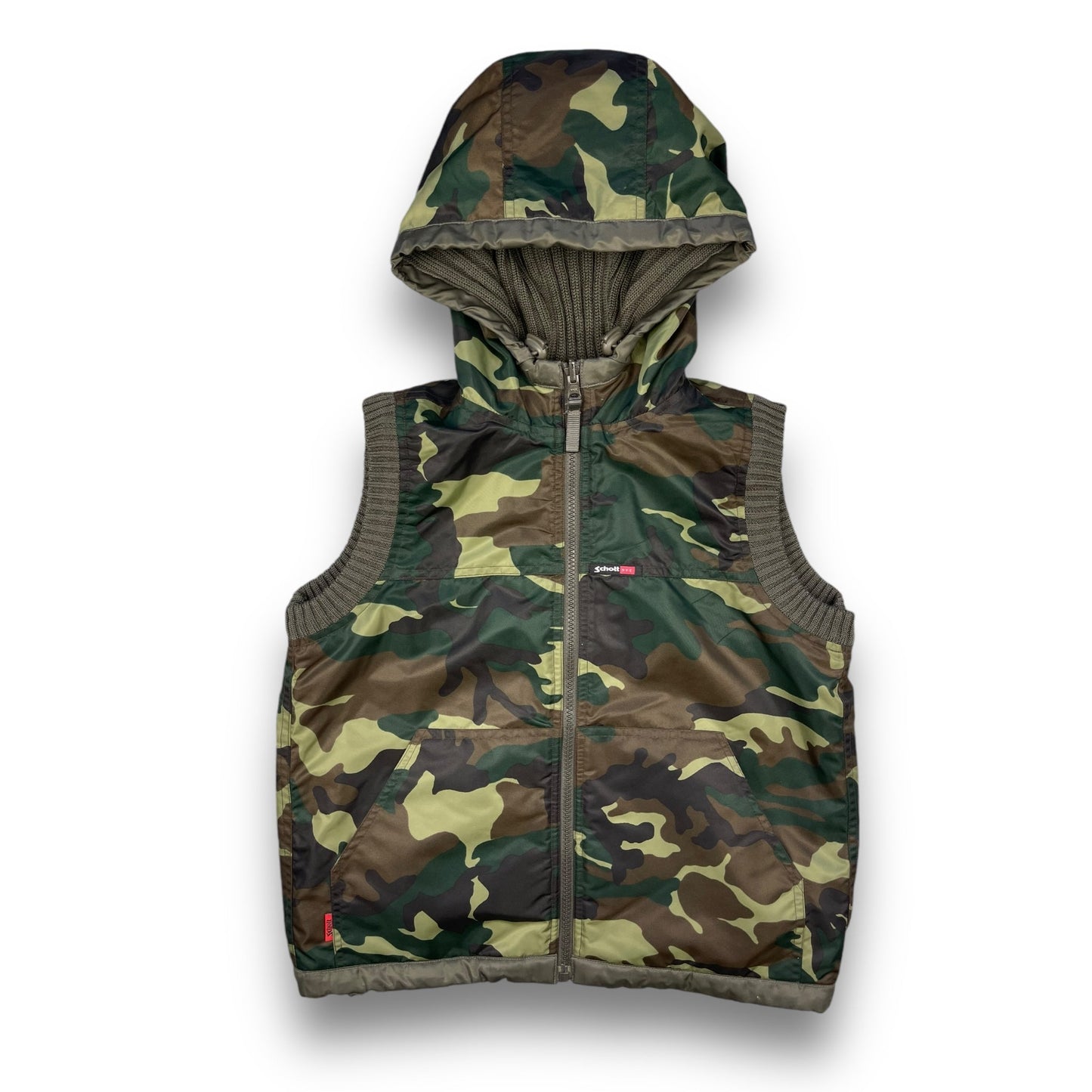 Schott NYC Reversible Hooded Gilet (S) | Default Title, Multicoloured