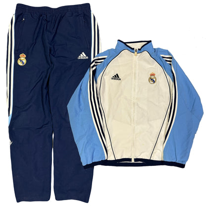 Adidas Real Madrid 2005/06 Tracksuit In Blue, White & Navy ( L )