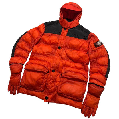 Stone Island 2008 Modular Anatomy Aitor Thorup Down Jacket | XL, Orange and Black