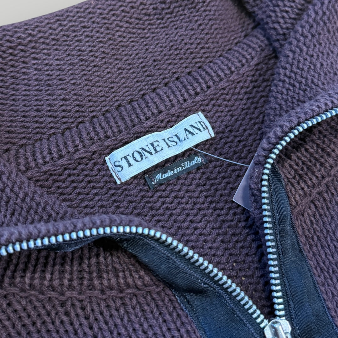 Stone Island SS/2000 Cable Knit Quarter Zip M