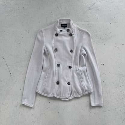 emporio armani button up jacket | White, White