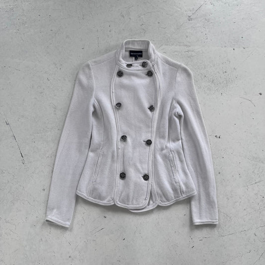 emporio armani button up jacket | White, White