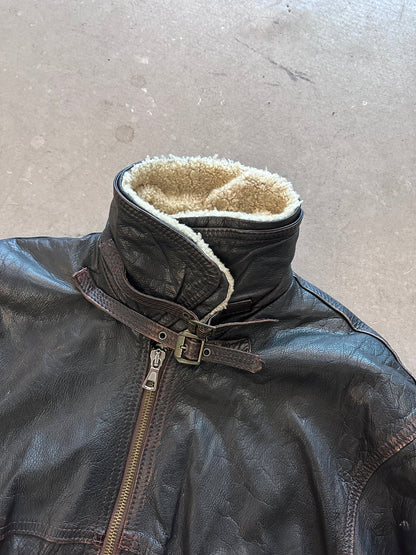 1990's Vera Pelle Shearling Jacket - XL | Default Title, Red