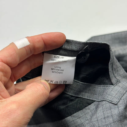 Hardy Amies AW07 Ripstop Grid Asymmetrical Harrington Jacket - M | Default Title, Grey