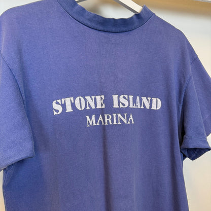 1980’s Stone Island Marina Logo T-shirt (L) | Large, Blue