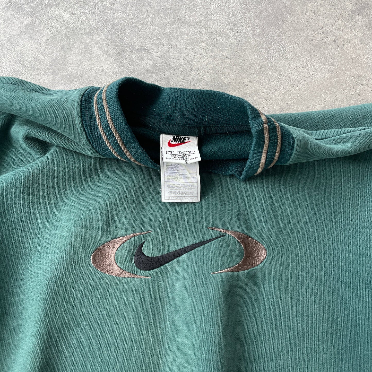 Nike RARE 1990s heavyweight embroidered sweatshirt (M)