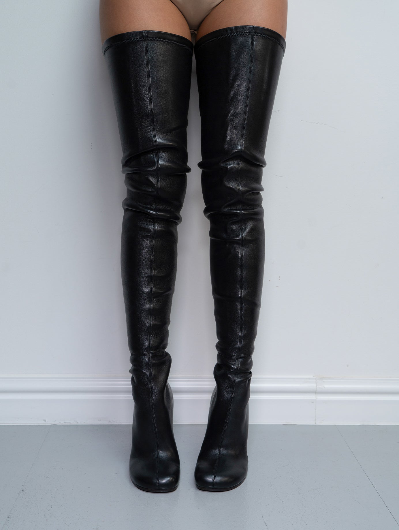 BURBERRY KNEE HIGH BOOTS (EU 38) | DEFAULT TITLE, Black