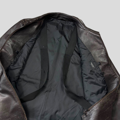 Neil Barrett AW00 Leather Moto Backpack Jacket - M/L | O/S, Brown