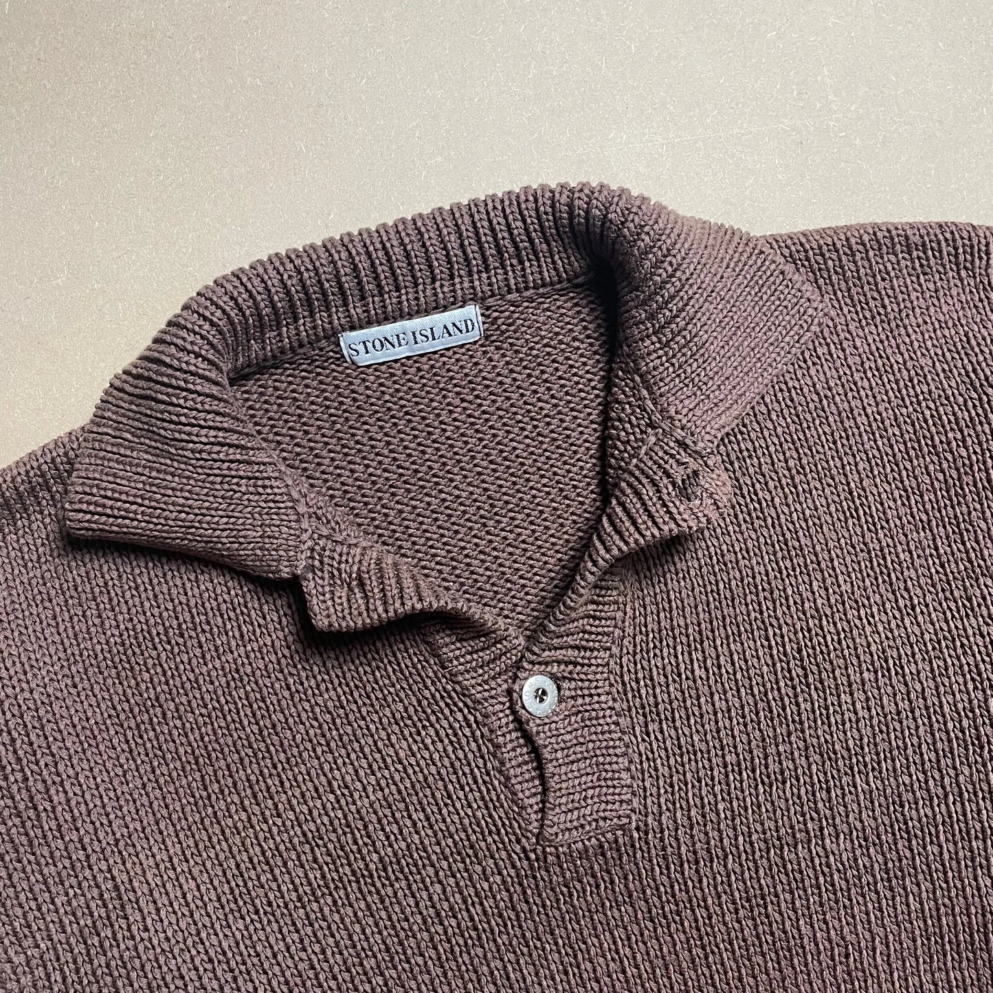 A/W 1991 Walnut Brown Cable Knit Pullover Sweater