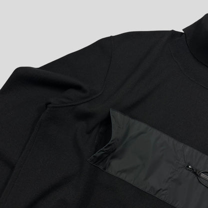 Prada Sport AW00 Nylon Pocket Panelled Technical Turtleneck - IT50 (M) | Black
