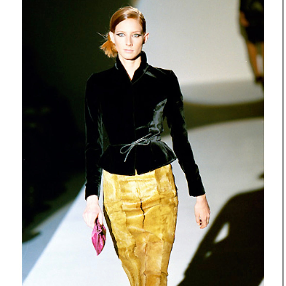 Gucci by Tom Ford 1999 Velour Velvet Runway Jacket - IT46 (UK10) | Default Title, Black