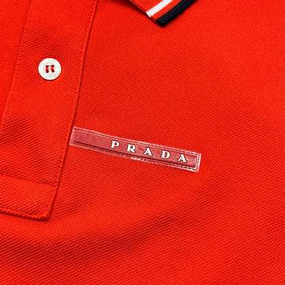 Prada Milano 2017 Orange Polo Shirt -  XL (L)