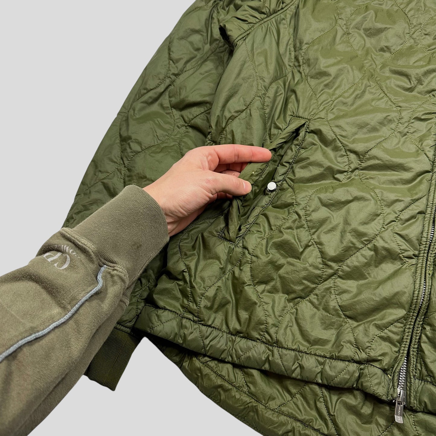 CP Company 00’s Onion Stitch Quilted Puffer Jacket - L | Default Title, Green