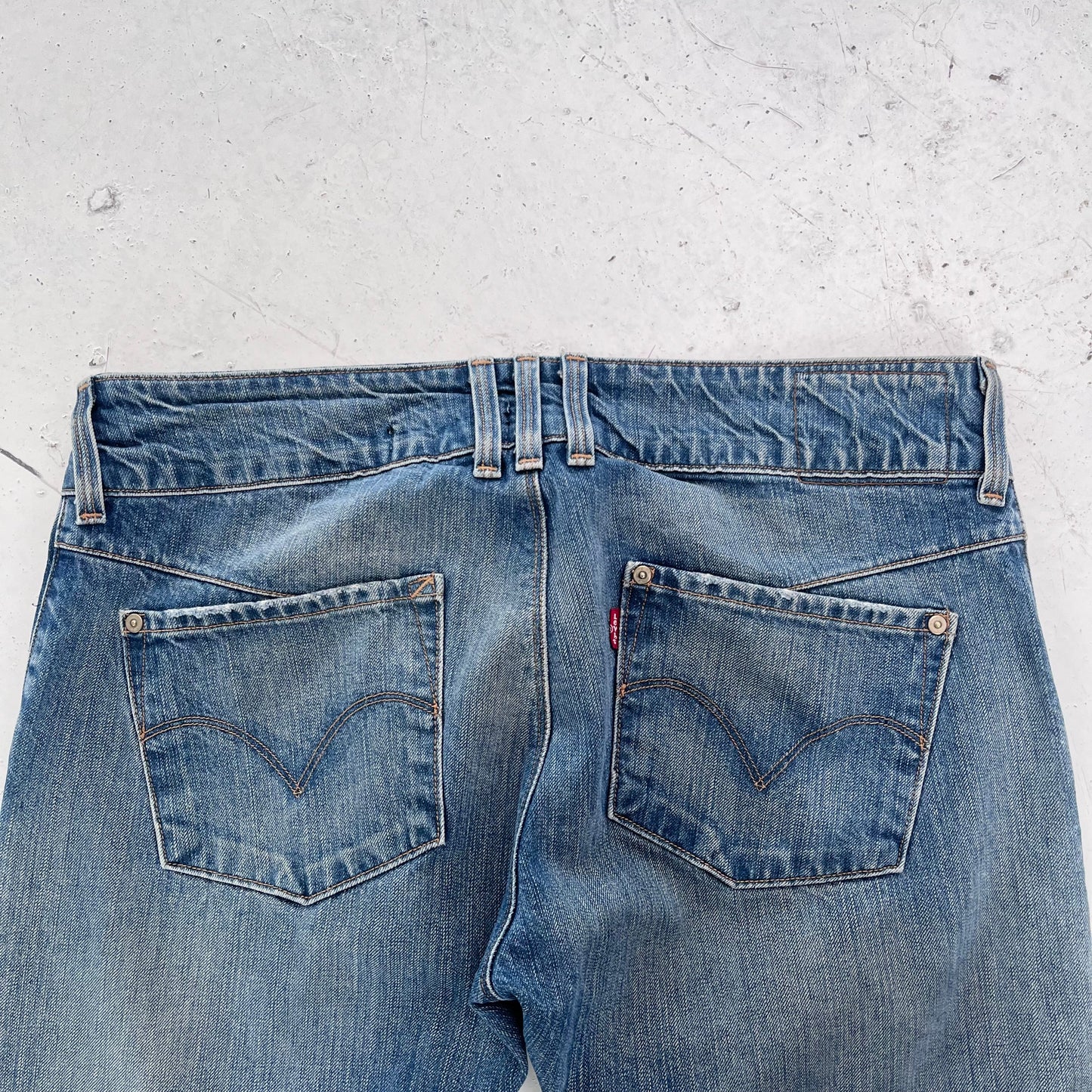 vintage levis engineered low rise jeans | Blue, Red