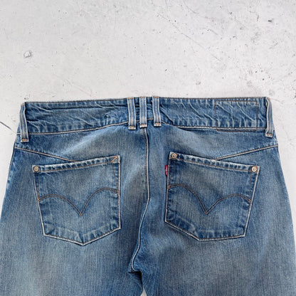 vintage levis engineered low rise jeans | Blue, Red