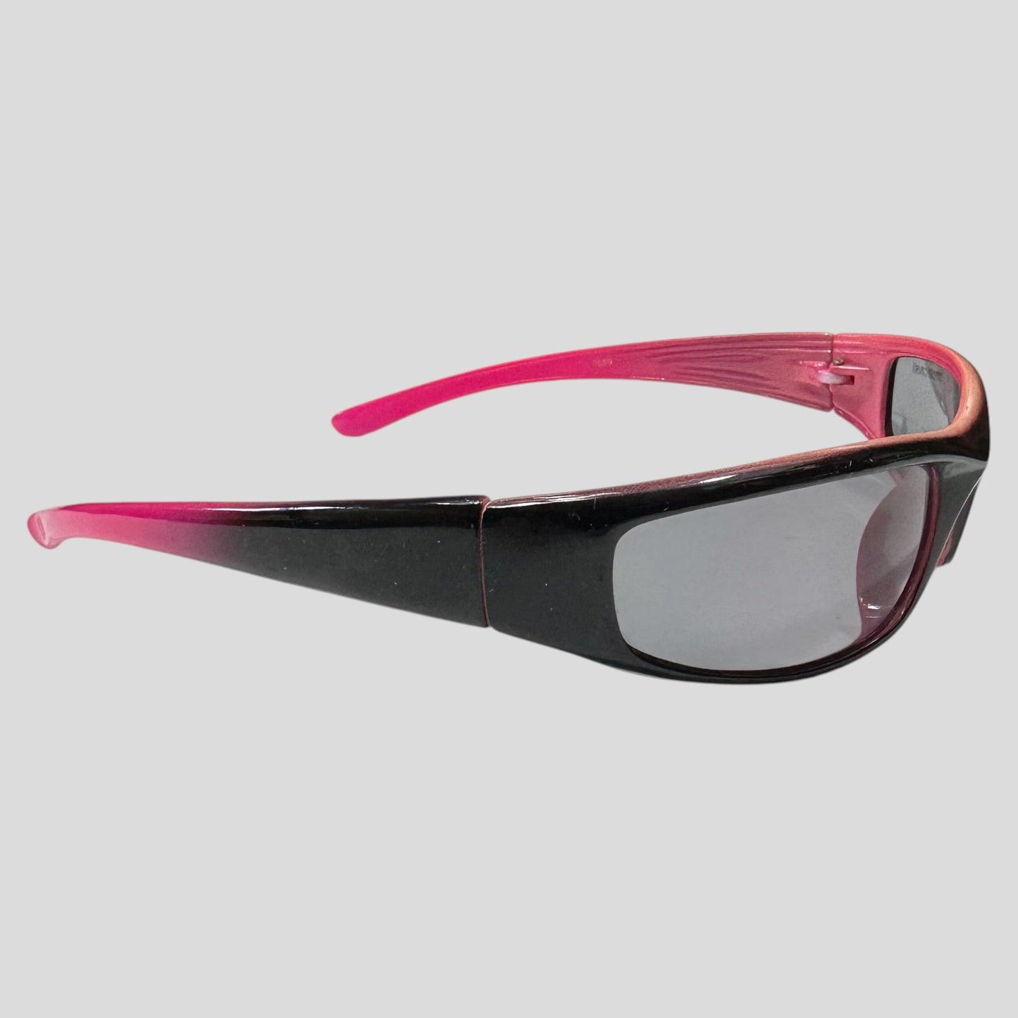 Roberto Cavalli 00’s Hot Pink Gradient Wraparound Sunglasses | O/S, Black