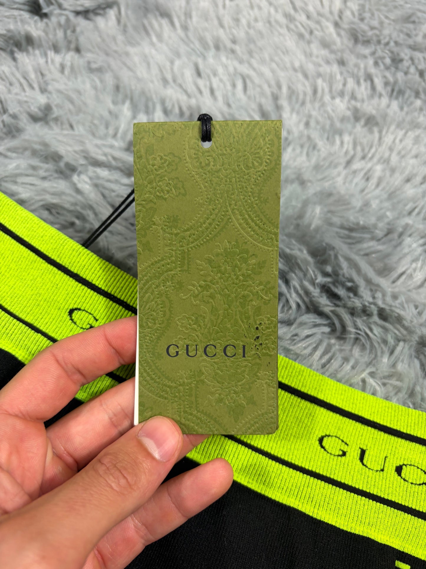 Gucci SS22 Jacquard Black Neon Logo Gym Legging Trousers - M/L | O/S, Black