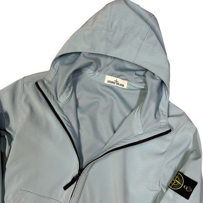 Stone Island Soft Shell Jacket In Baby Blue ( L )