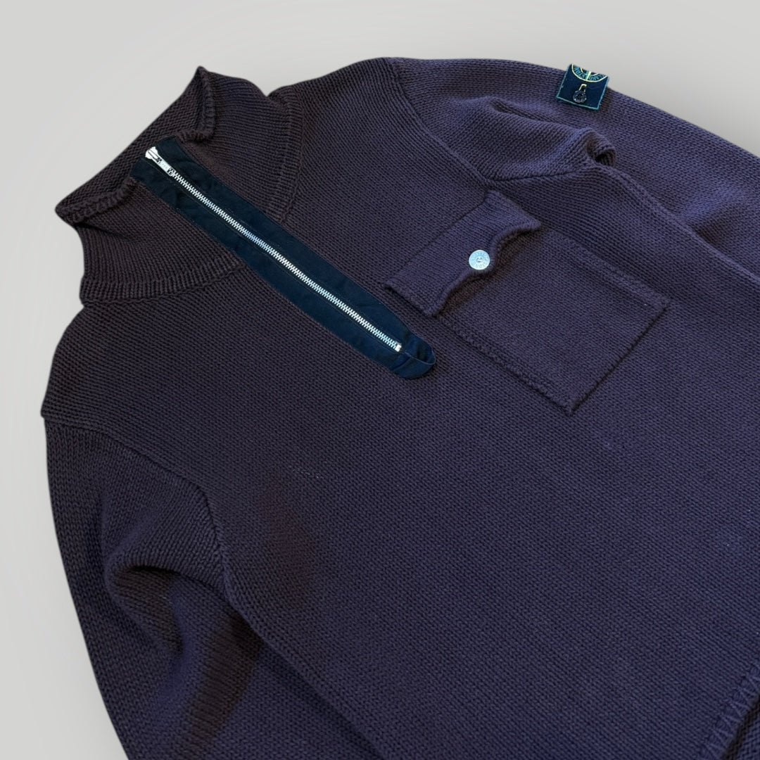 Stone Island SS/2000 Cable Knit Quarter Zip M