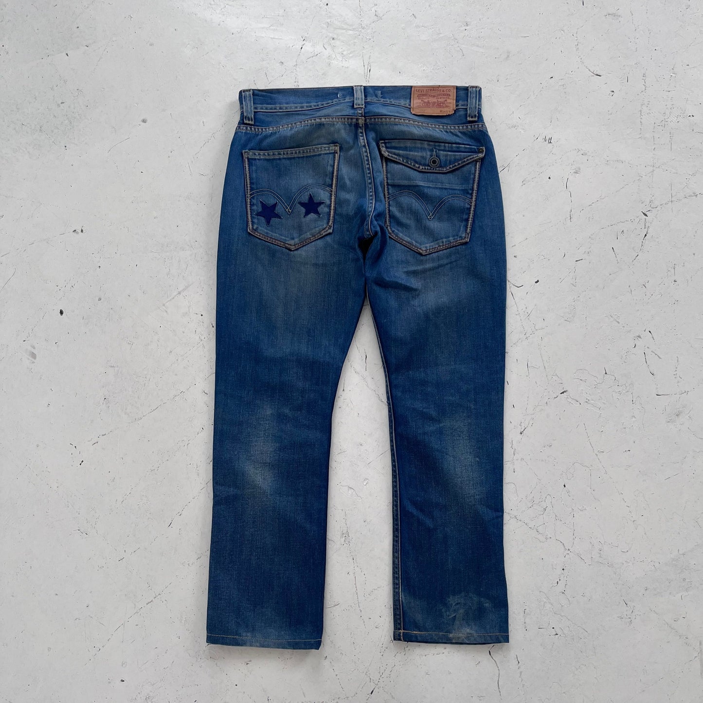 vintage 506 levis patchwork jeans | Blue, Medium Blue