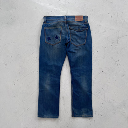vintage 506 levis patchwork jeans | Blue, Medium Blue