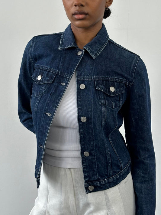 Armani Jeans 2000s Mid Wash Denim Jacket - XS/S
