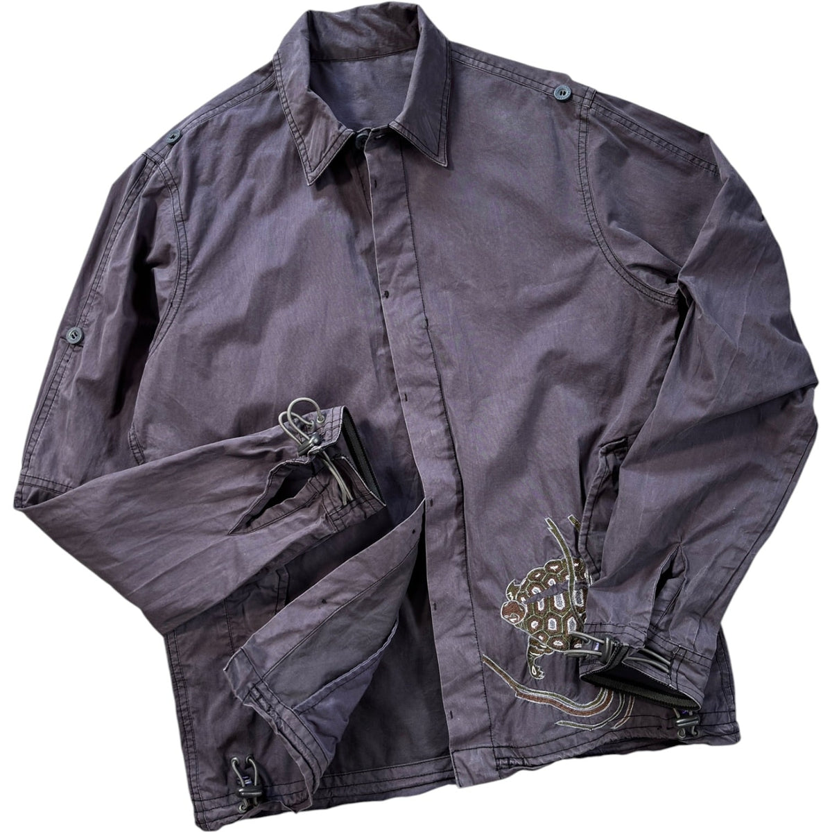 Maharishi 00’s Lightweight Embroidered Turtle Jacket XS | XS, Purple