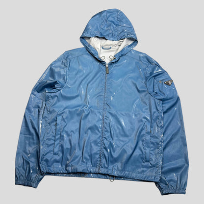 Prada Milano 2013 Liquid Silk Powder Blue Windbreaker - XL