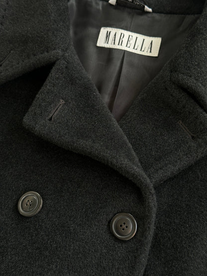 Marella Wool Cashmere Double Breasted Coat - XL