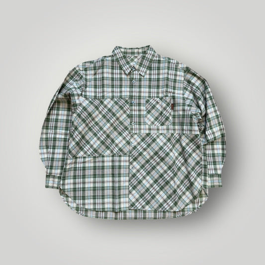 Hai Sporting Gear by Issey Miyake 90's Plaid Check Patchwork Shirt M