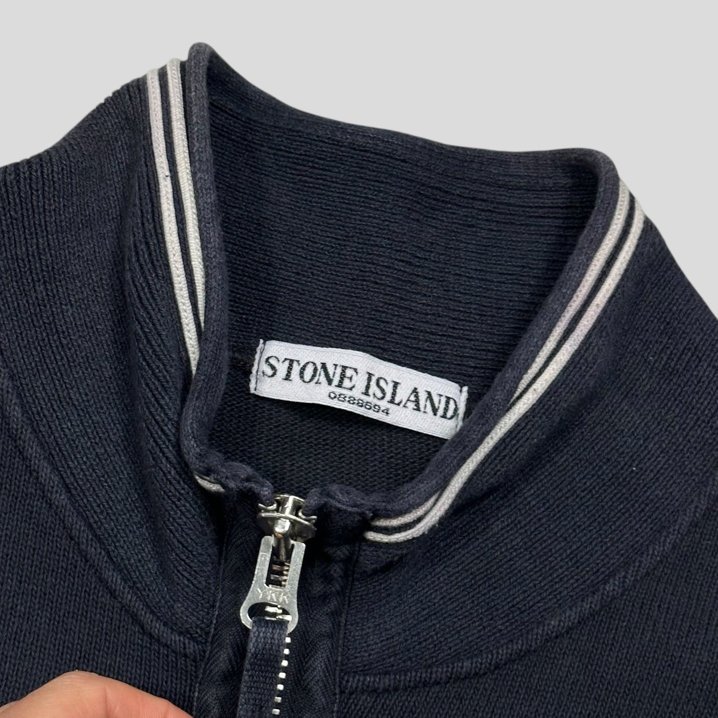 Stone Island SS07 Navy Striped Cotton Cardigan Jacket - M/L