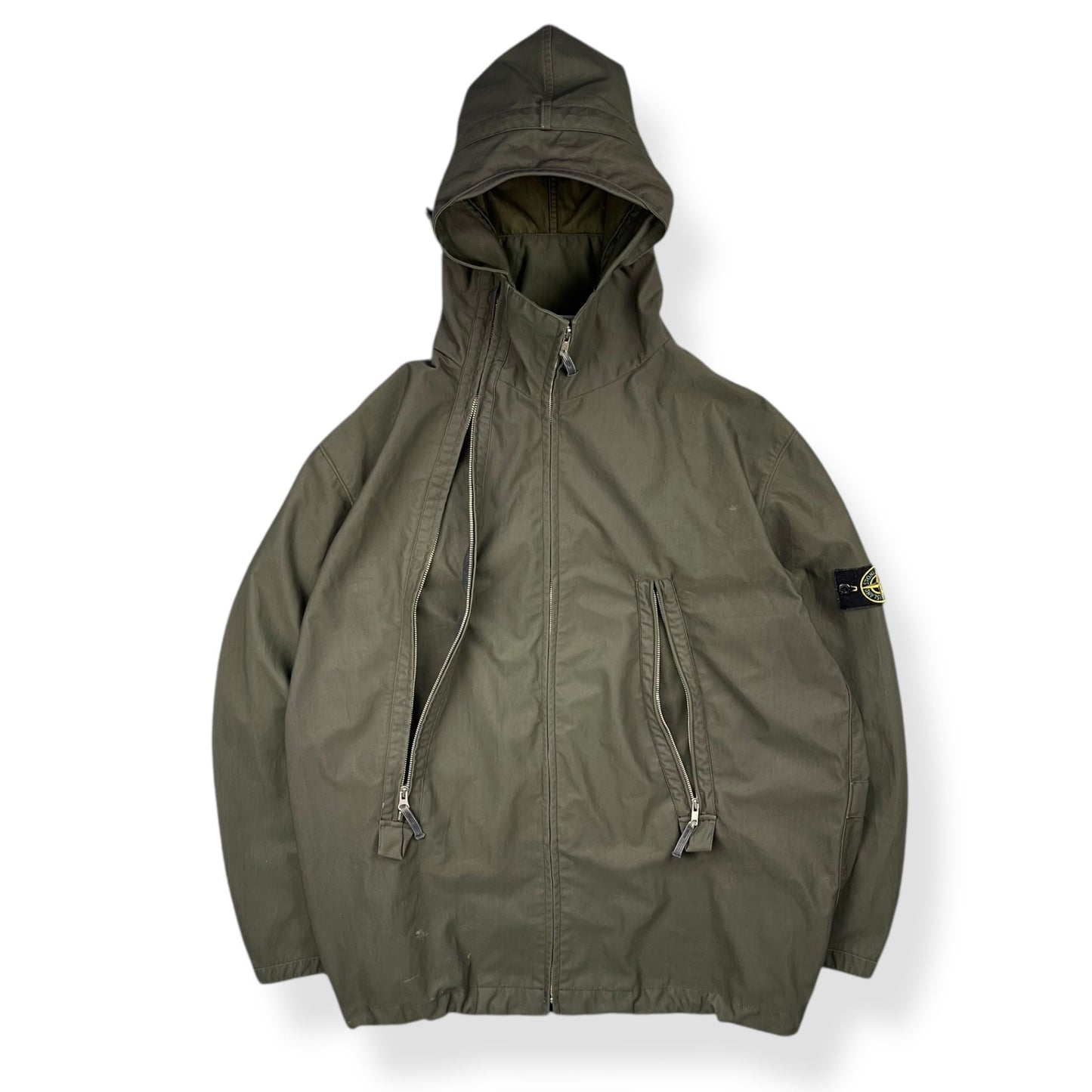 SS2000 Stone Island Nylam Dual Zip Jacket (XL) | Default Title, Olive