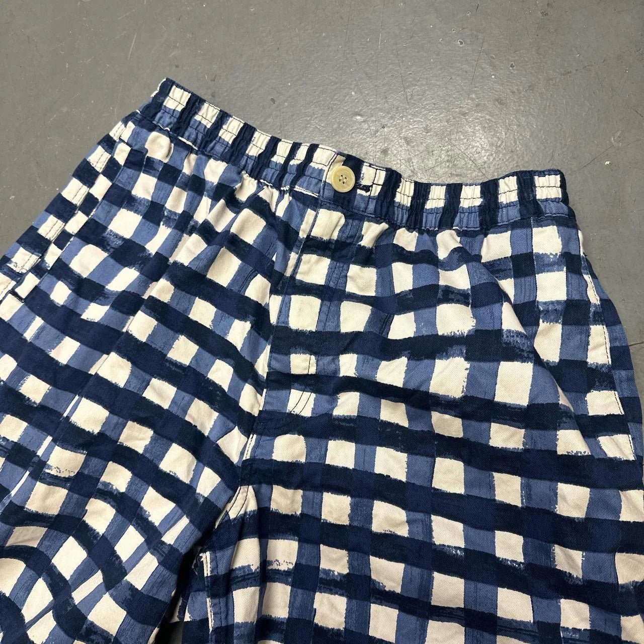 Uniqlo X Marni Wide Fit Check Shorts In Blue ( M ) - 1036 Emporium