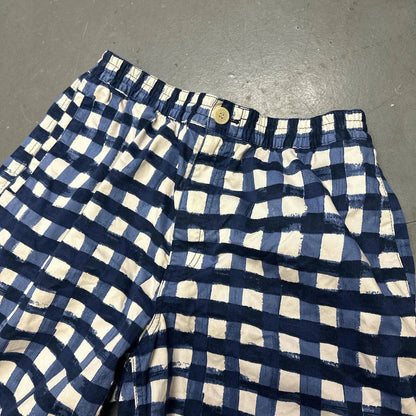 Uniqlo X Marni Wide Fit Check Shorts In Blue ( M ) - 1036 Emporium