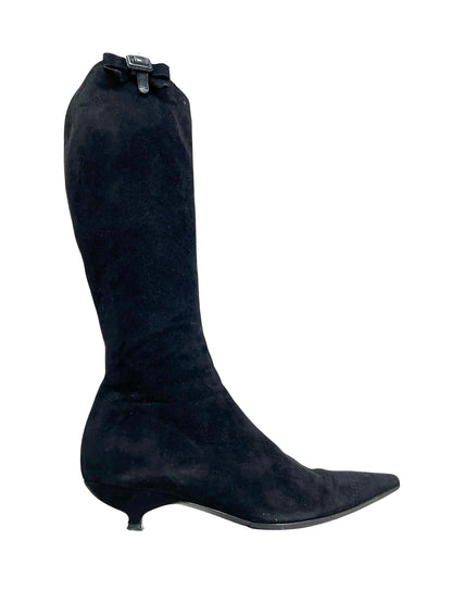 Miu Miu 2000s kitten heel boots | BLACK, Black