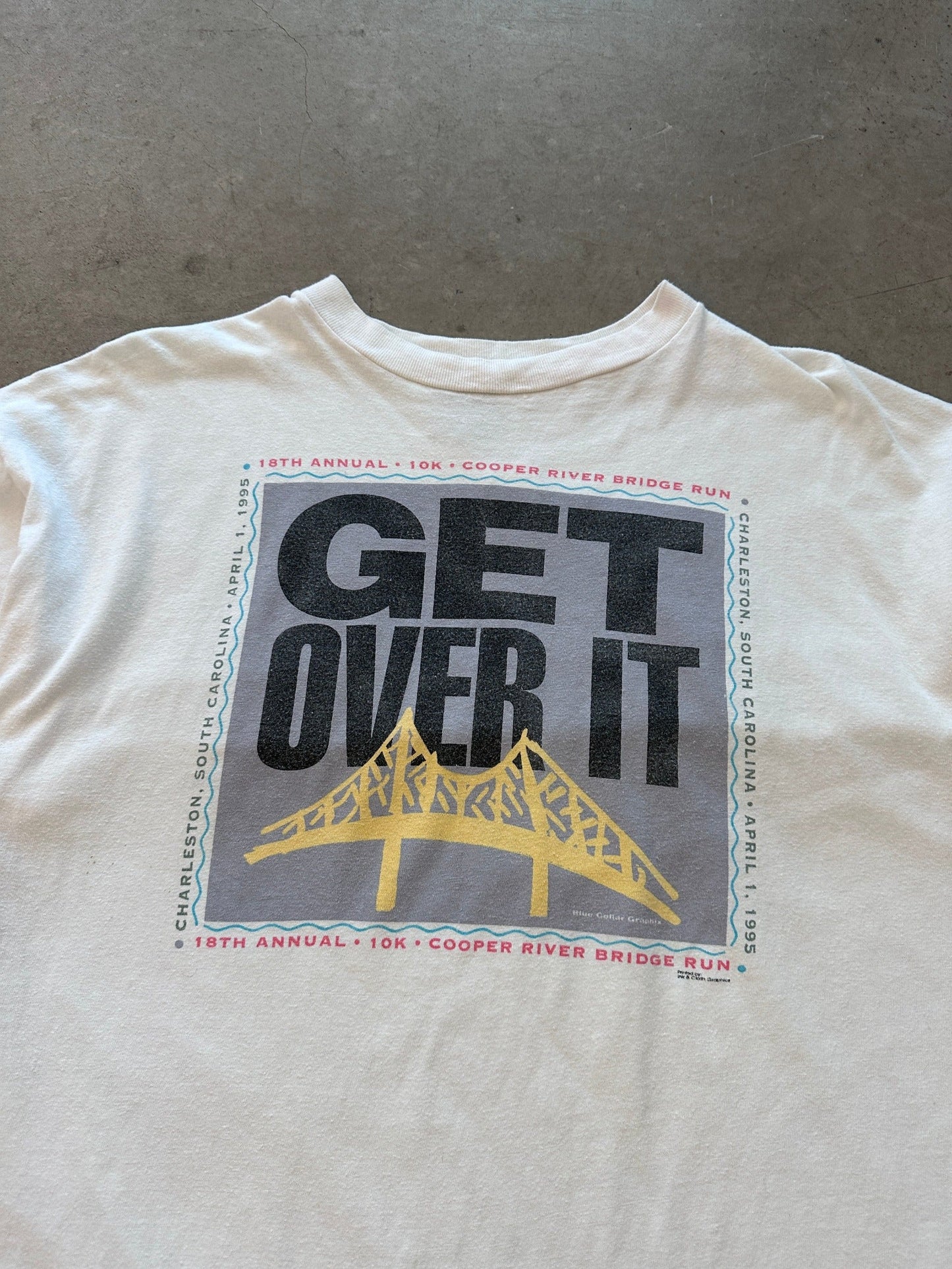 1995 Cooper River Bridge Run T-Shirt - XL | X-Large, Red