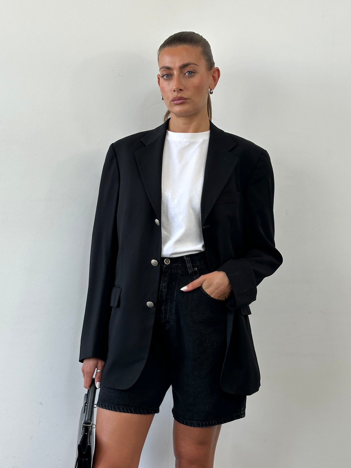 Yves Saint Laurent Pour Homme 1990s Pure Wool Bespoke Button Blazer - 36R/M