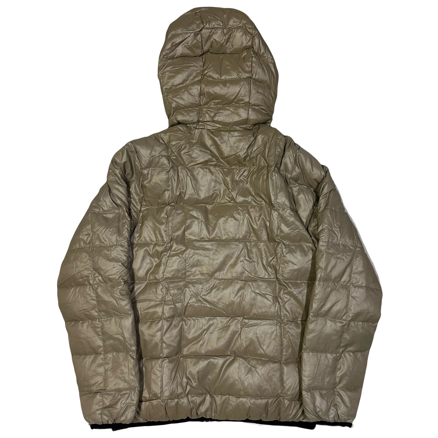 Camp 7 Square Stitch Puffer Jacket In Light Khaki Green (S) | Camp 7, Green