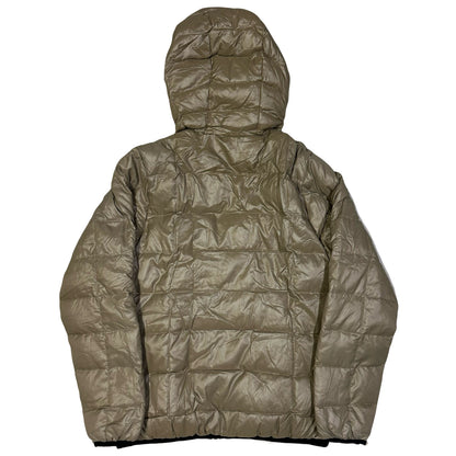 Camp 7 Square Stitch Puffer Jacket In Light Khaki Green (S) | Camp 7, Green