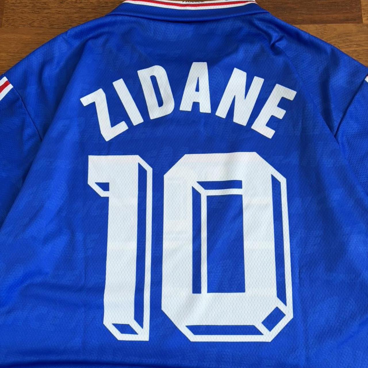 Vintage France Zidane Shirt | Blue, Multicoloured