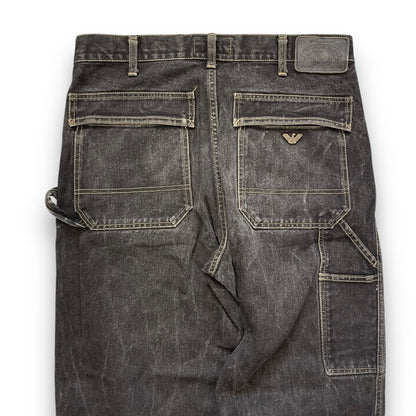 90's Armani Black Denim Carpenter Jeans (32) | Default Title, Black